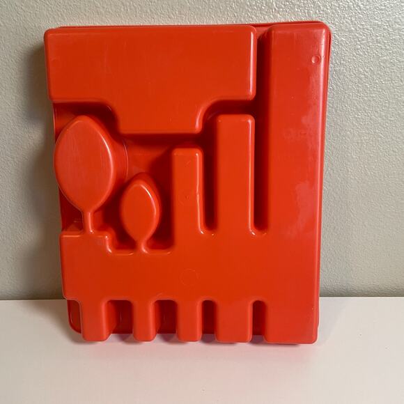 Vintage Rubbermaid Harvest Orange Silverware Flatware Utensil Holder Tray Drawer - Picture 7 of 7